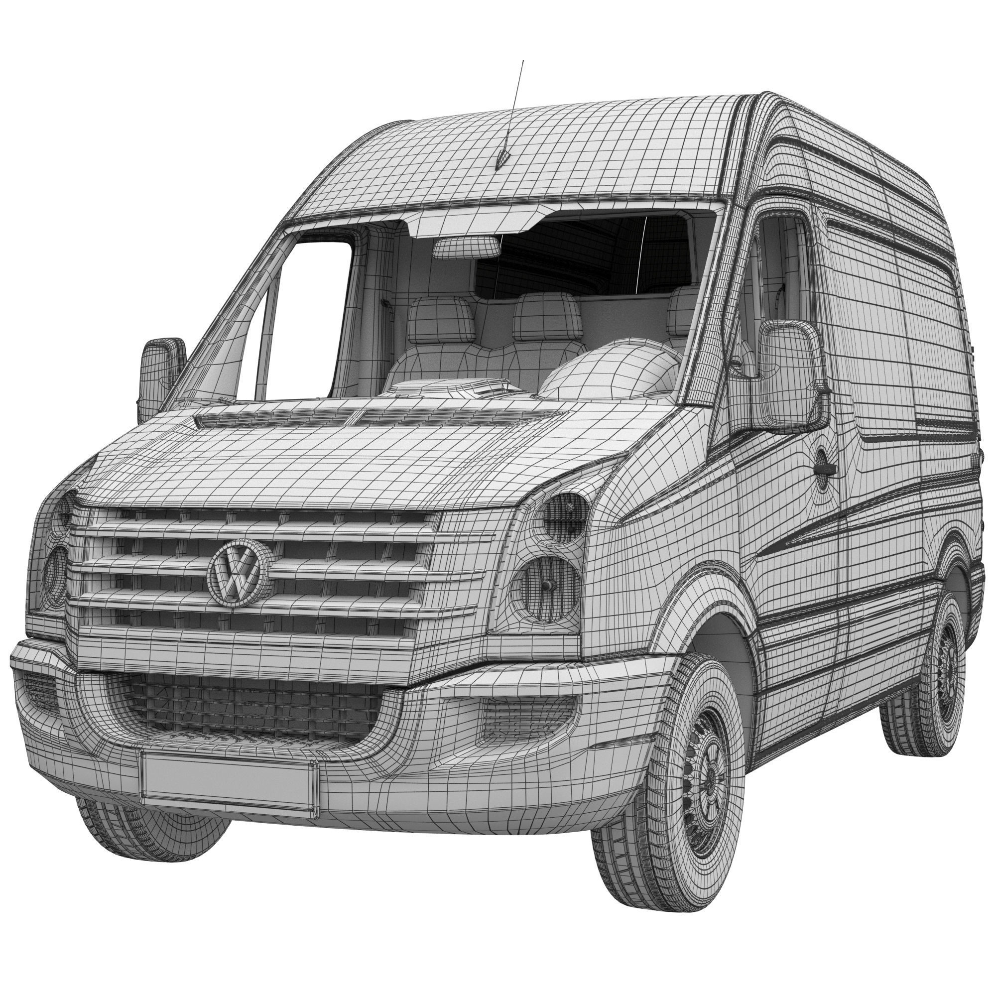 VW Crafter 2011 PanelVan L1H2 3D model_15