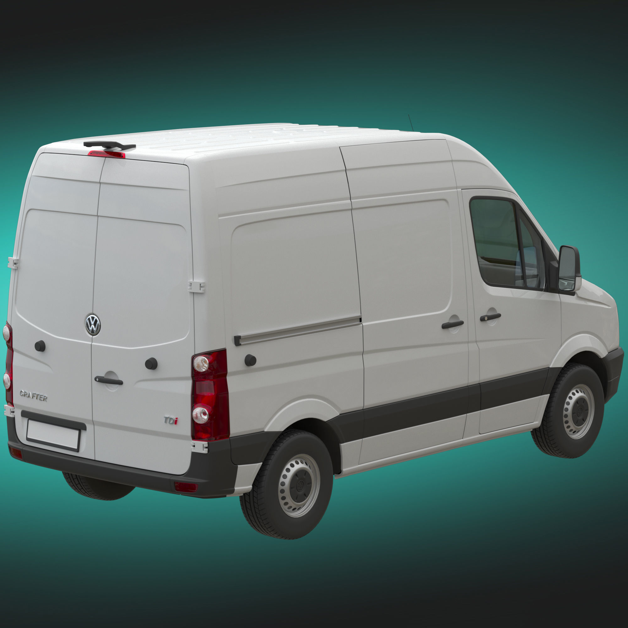 VW Crafter 2011 PanelVan L1H2 3D model_4