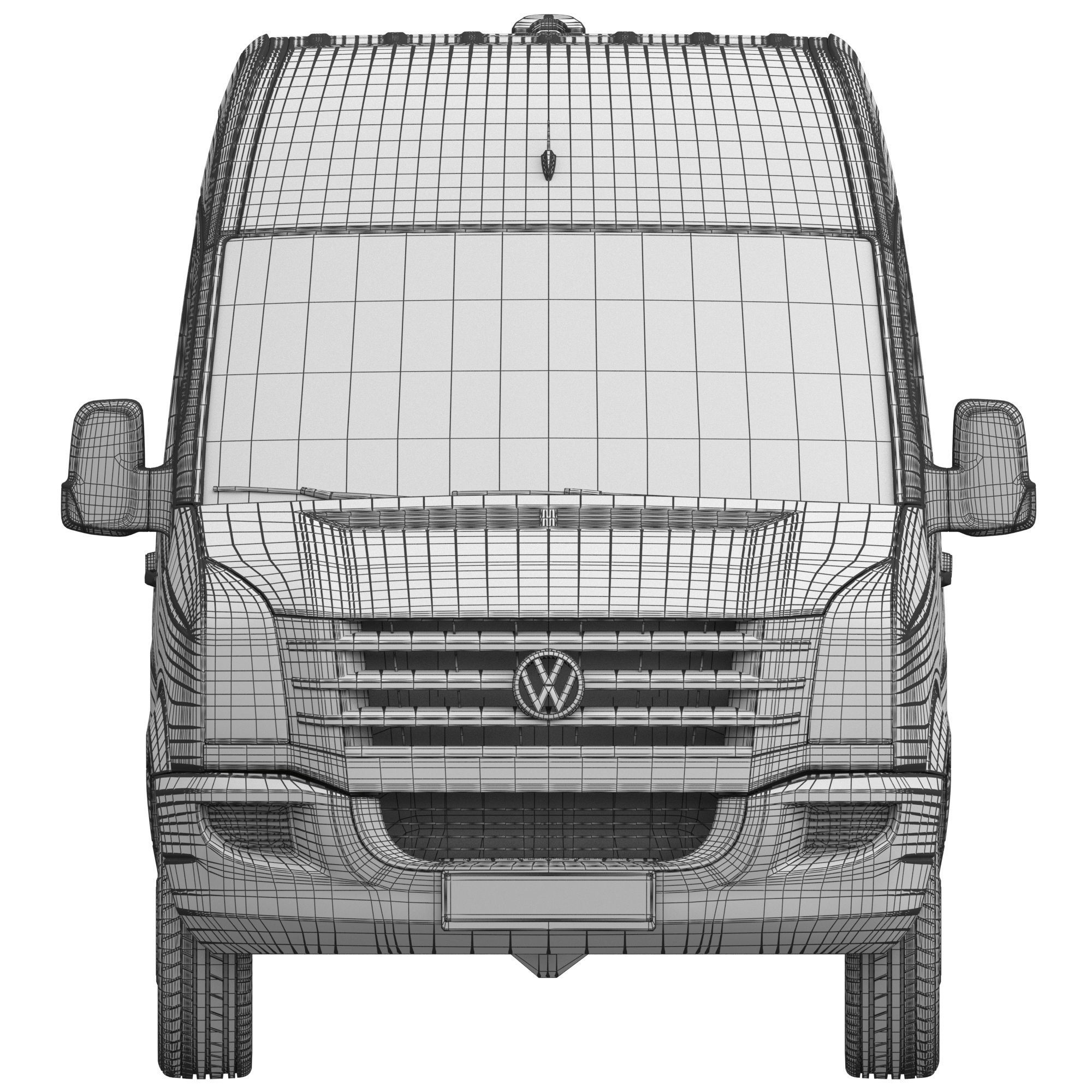 VW Crafter 2011 PanelVan L1H2 3D model_16