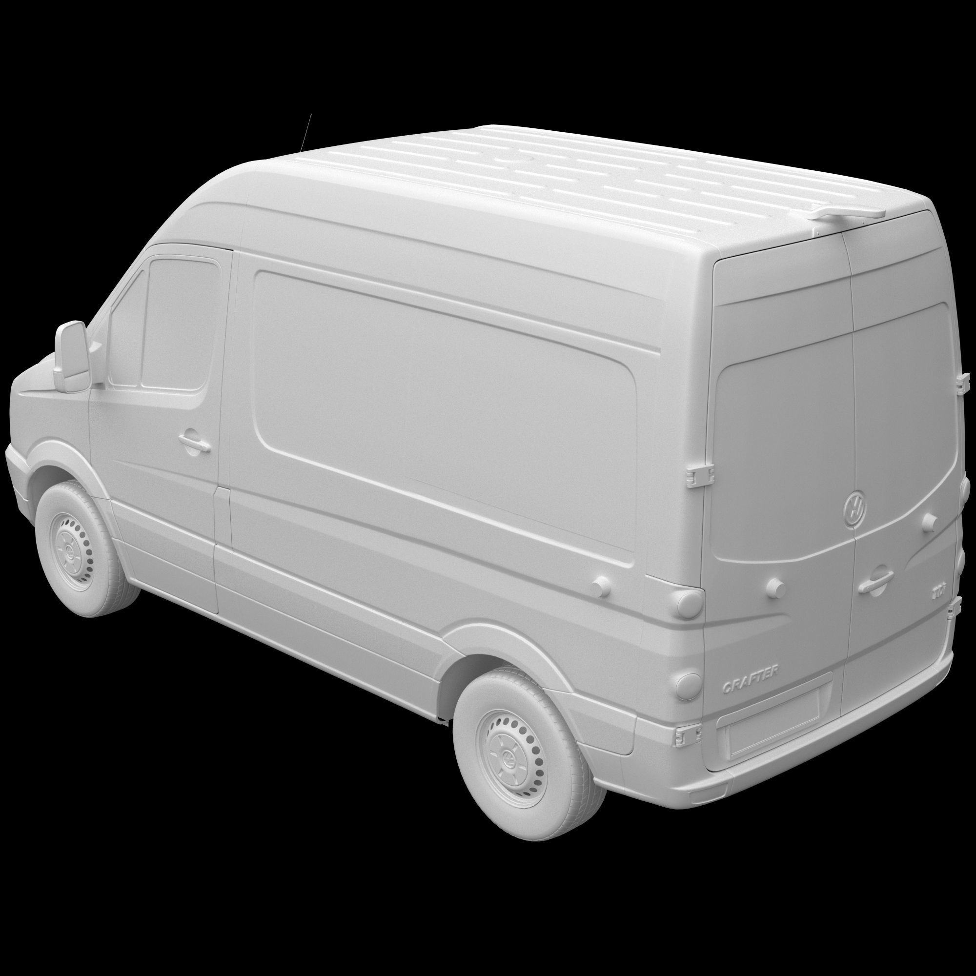 VW Crafter 2011 PanelVan L1H2 3D model_13