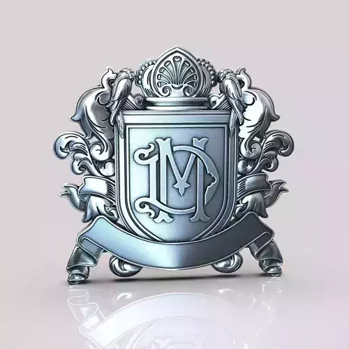 Darling-Mouser silver coat of arms 3D print model