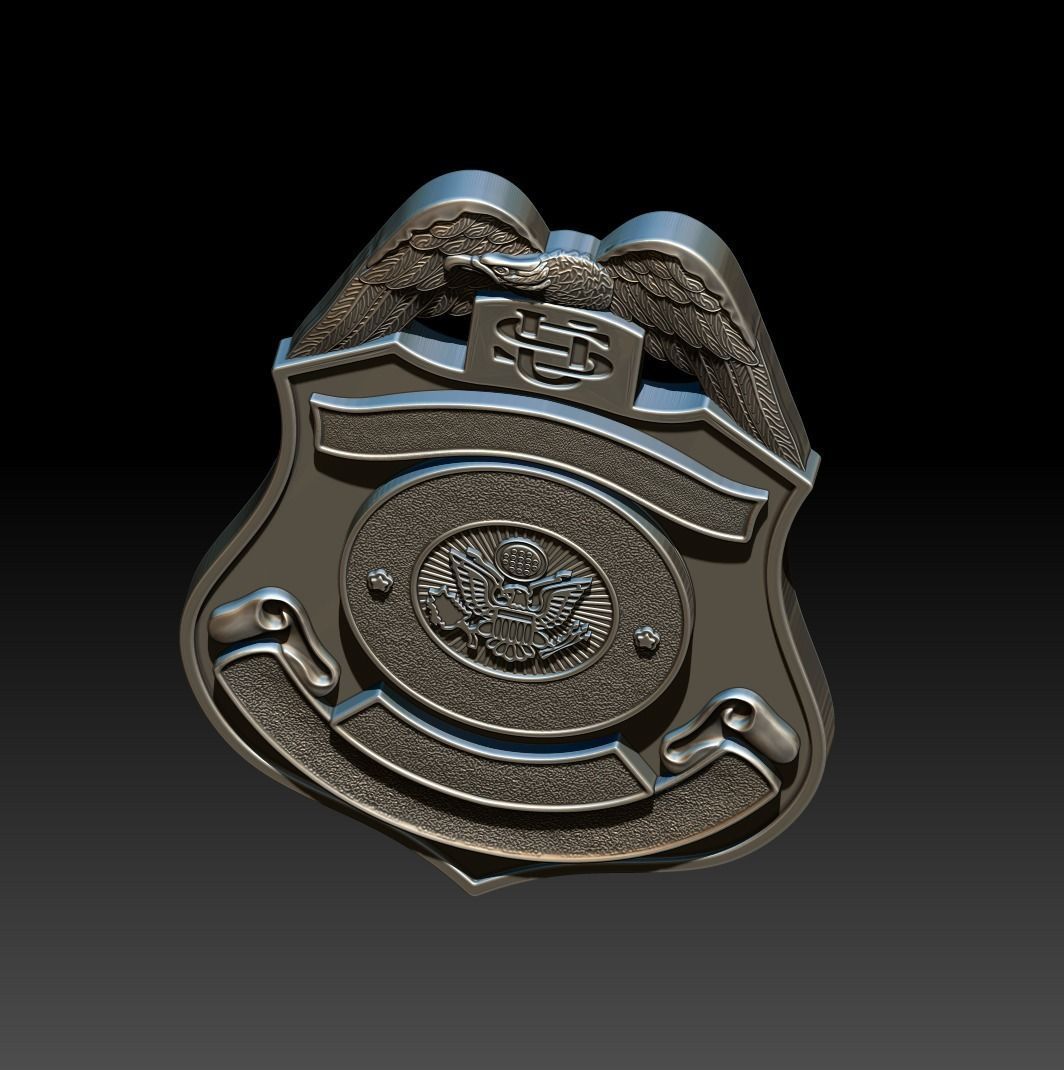 DOS Badge 3D print model_6