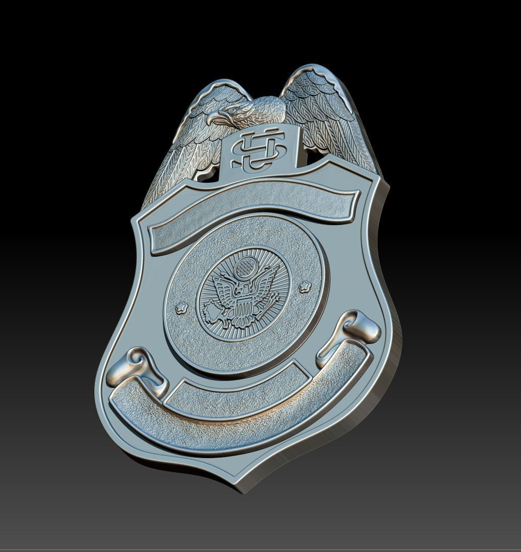 DOS Badge 3D print model_7