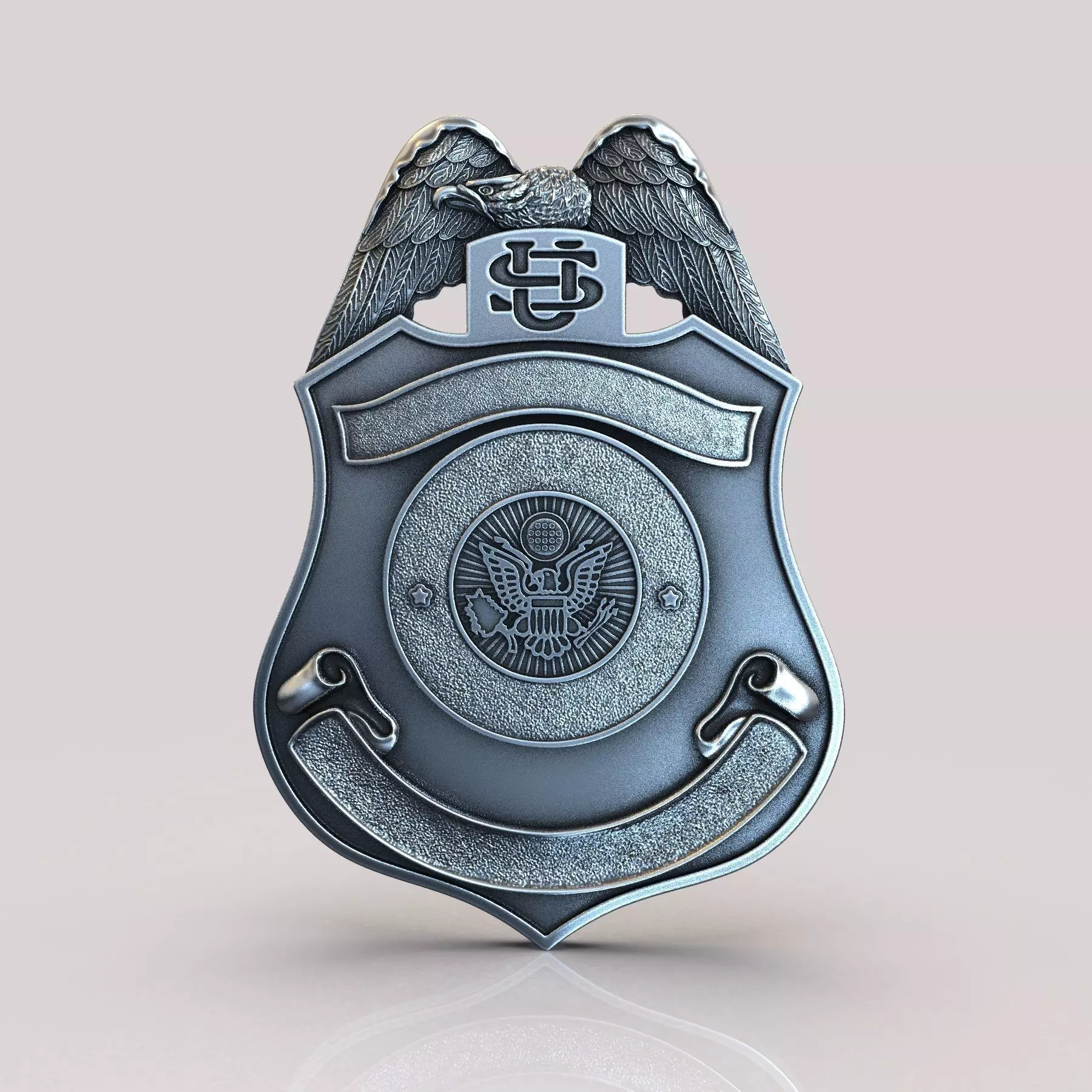 DOS Badge 3D print model_0