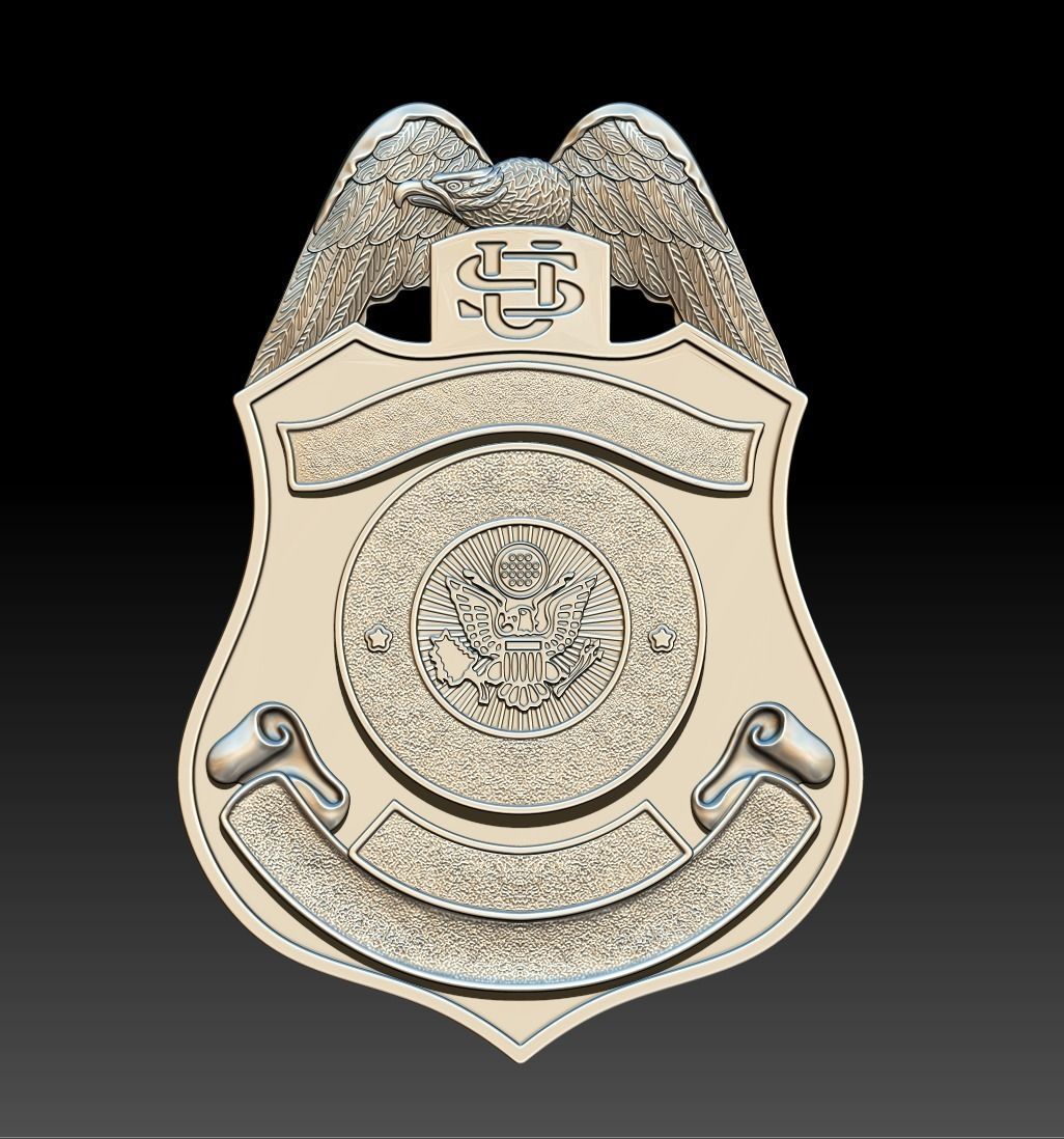 DOS Badge 3D print model_4