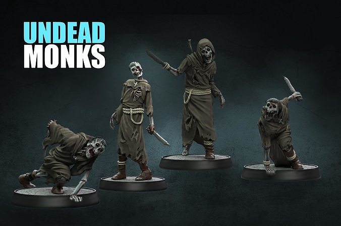 Undead Monks 3D print model