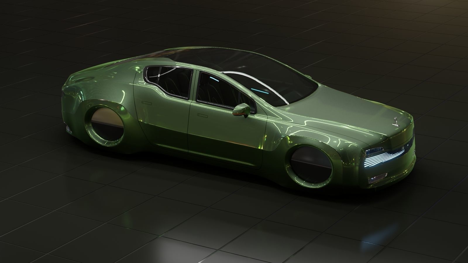 Affekta X-Luxuria BEST FUTURISTIC DESIGN cyberpunk concept car 3D model_1