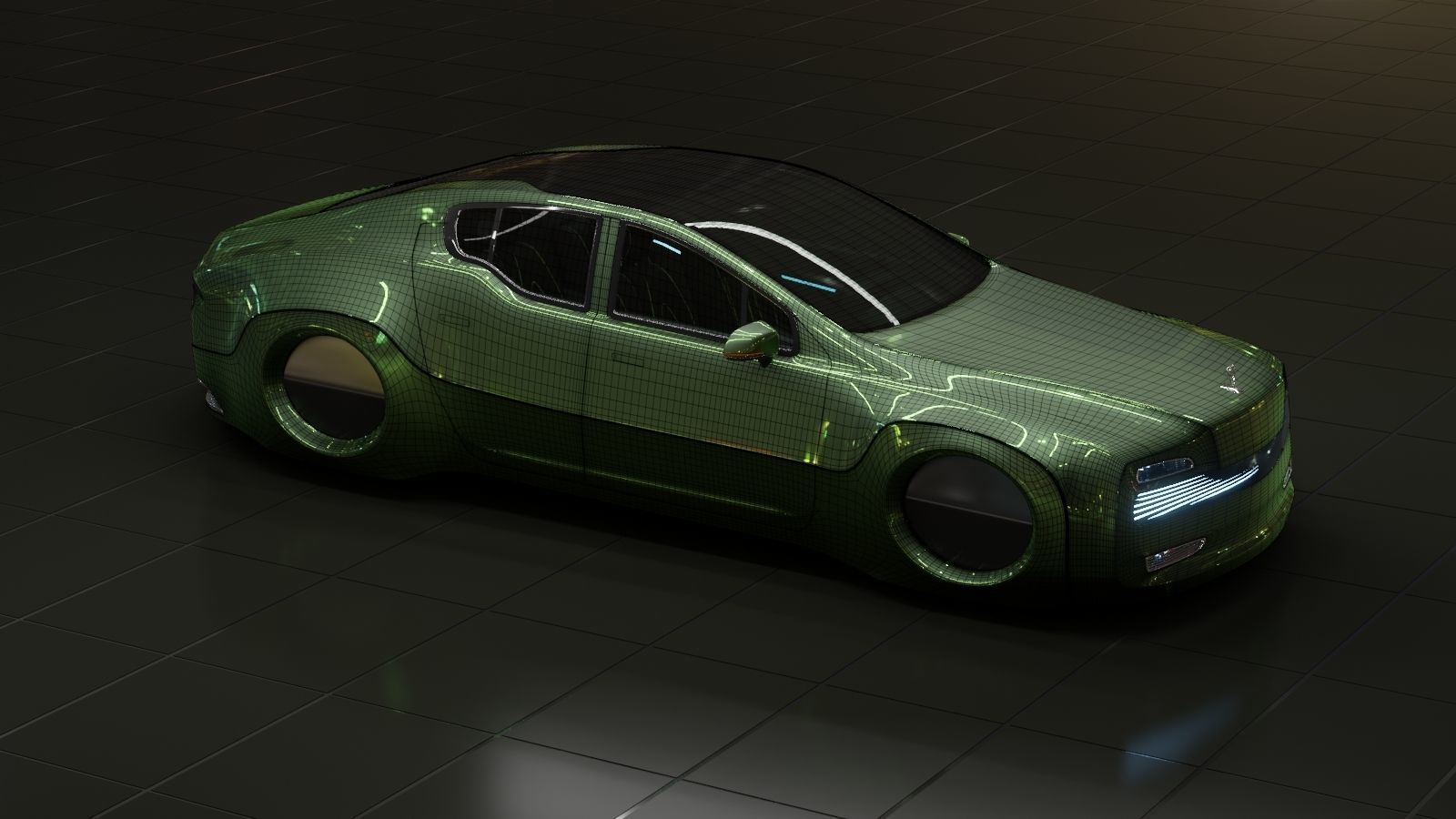 Affekta X-Luxuria BEST FUTURISTIC DESIGN cyberpunk concept car 3D model_2