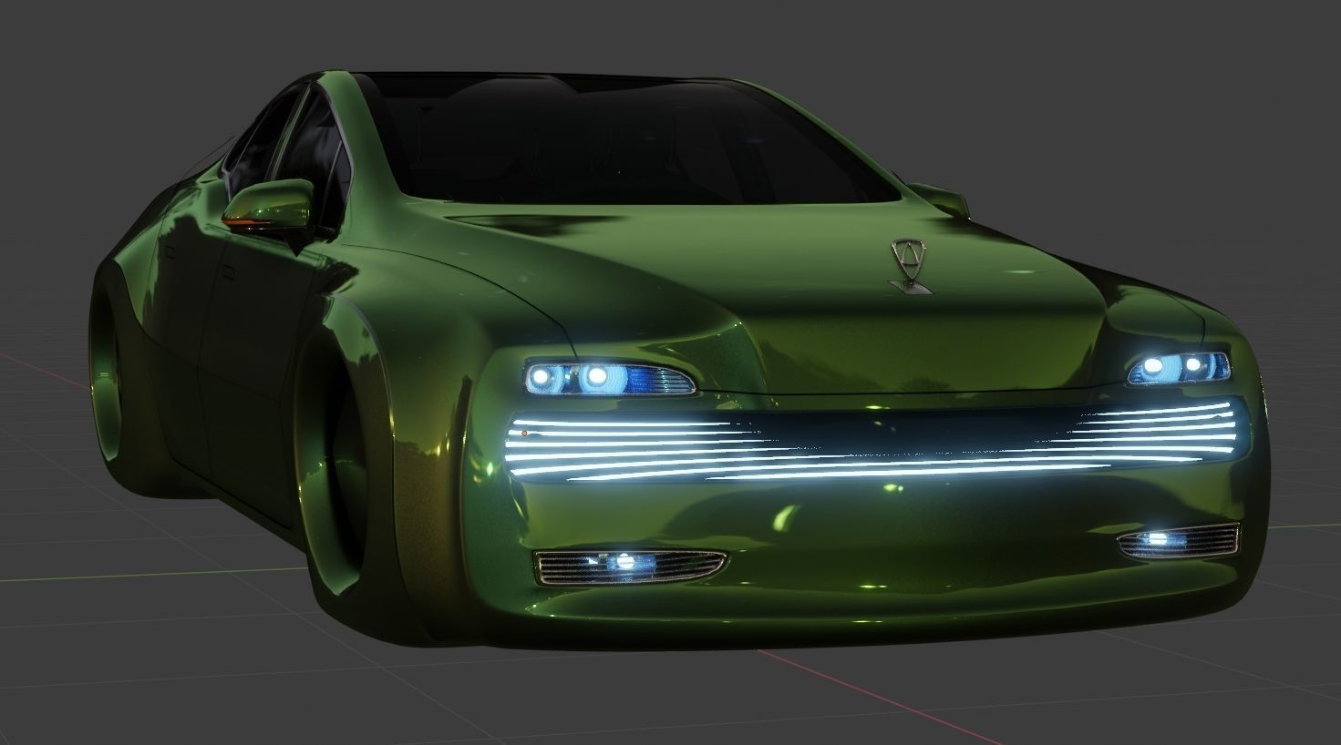 Affekta X-Luxuria BEST FUTURISTIC DESIGN cyberpunk concept car 3D model_7