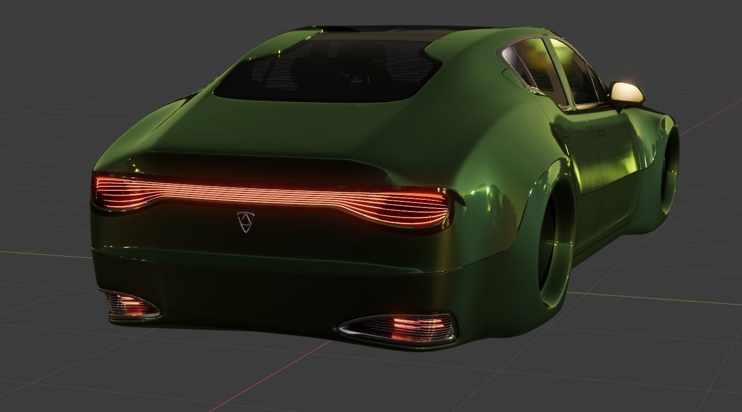 Affekta X-Luxuria BEST FUTURISTIC DESIGN cyberpunk concept car 3D model_8