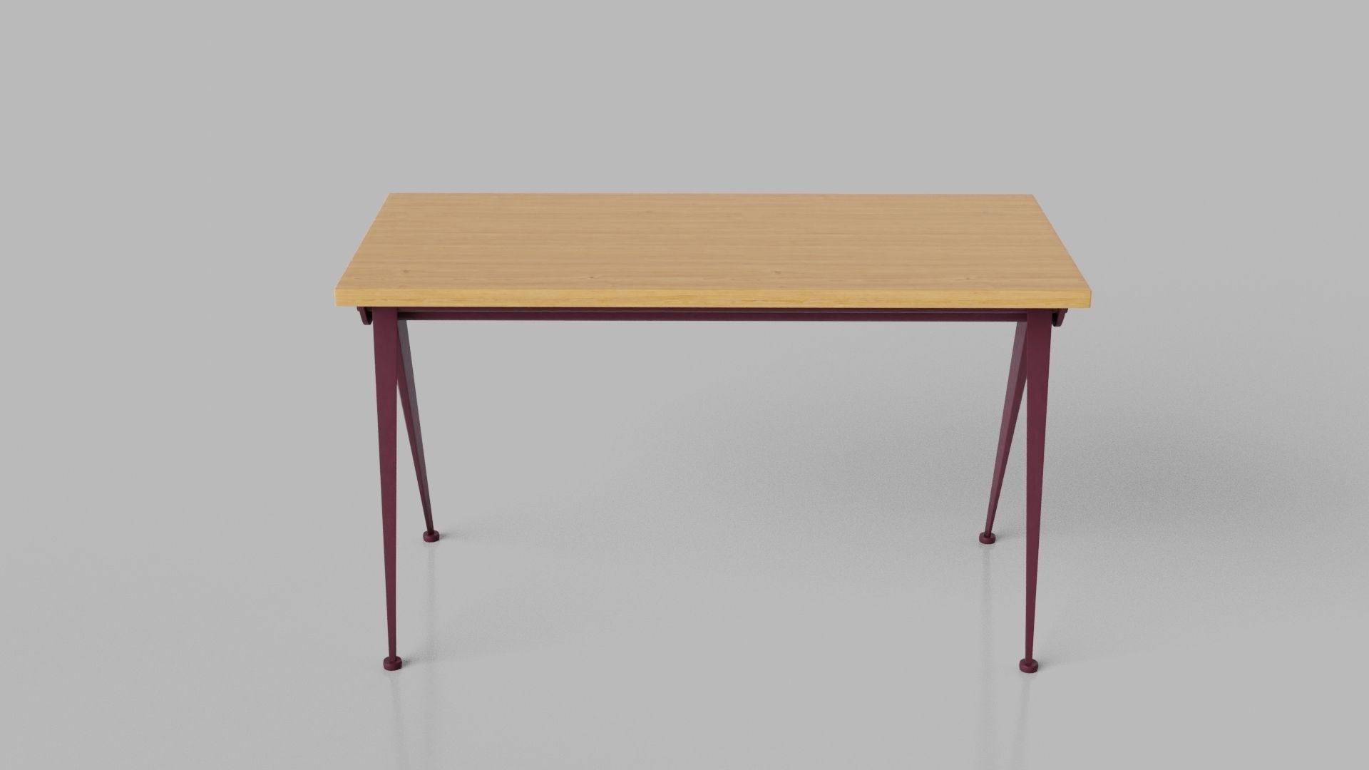 Tables Desk Vitra Compas Direction Low-poly 3D model_3