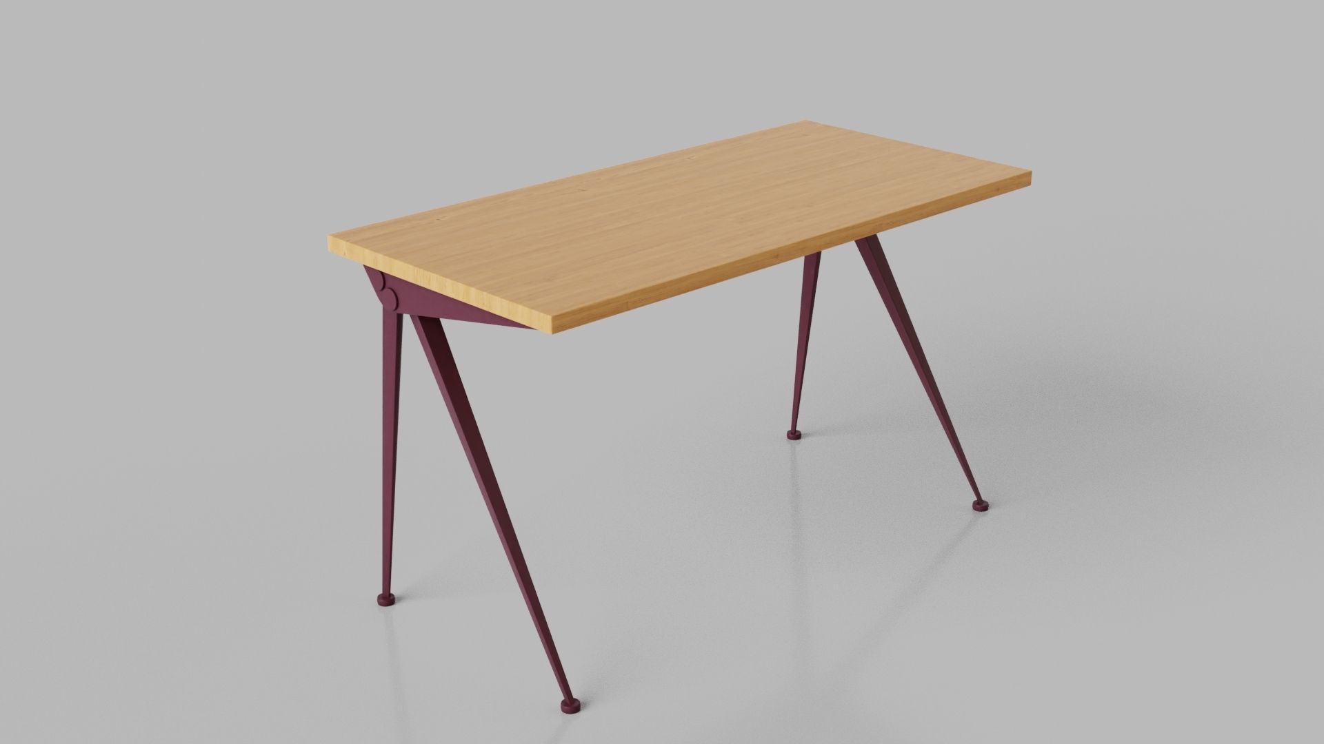 Tables Desk Vitra Compas Direction Low-poly 3D model_5