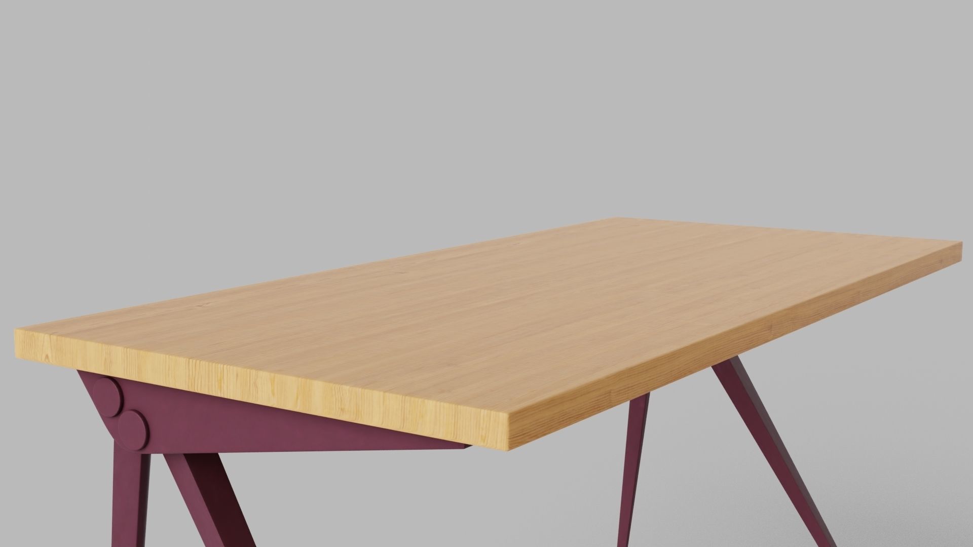 Tables Desk Vitra Compas Direction Low-poly 3D model_7