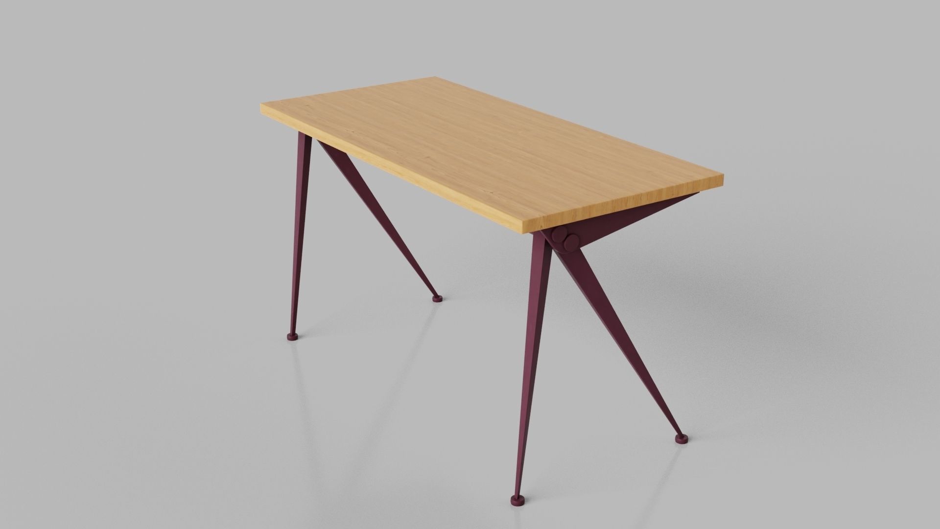 Tables Desk Vitra Compas Direction Low-poly 3D model_6