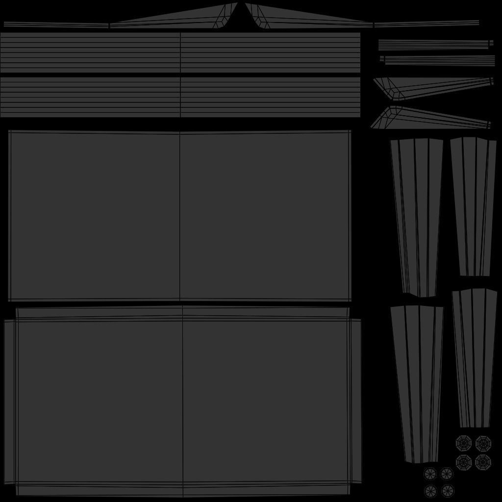 Tables Desk Vitra Compas Direction Low-poly 3D model_11