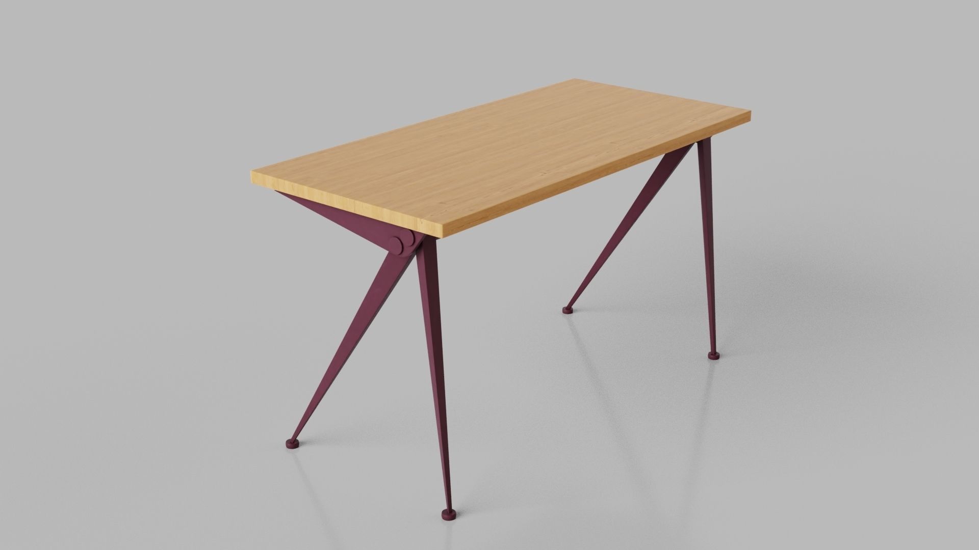 Tables Desk Vitra Compas Direction Low-poly 3D model_4