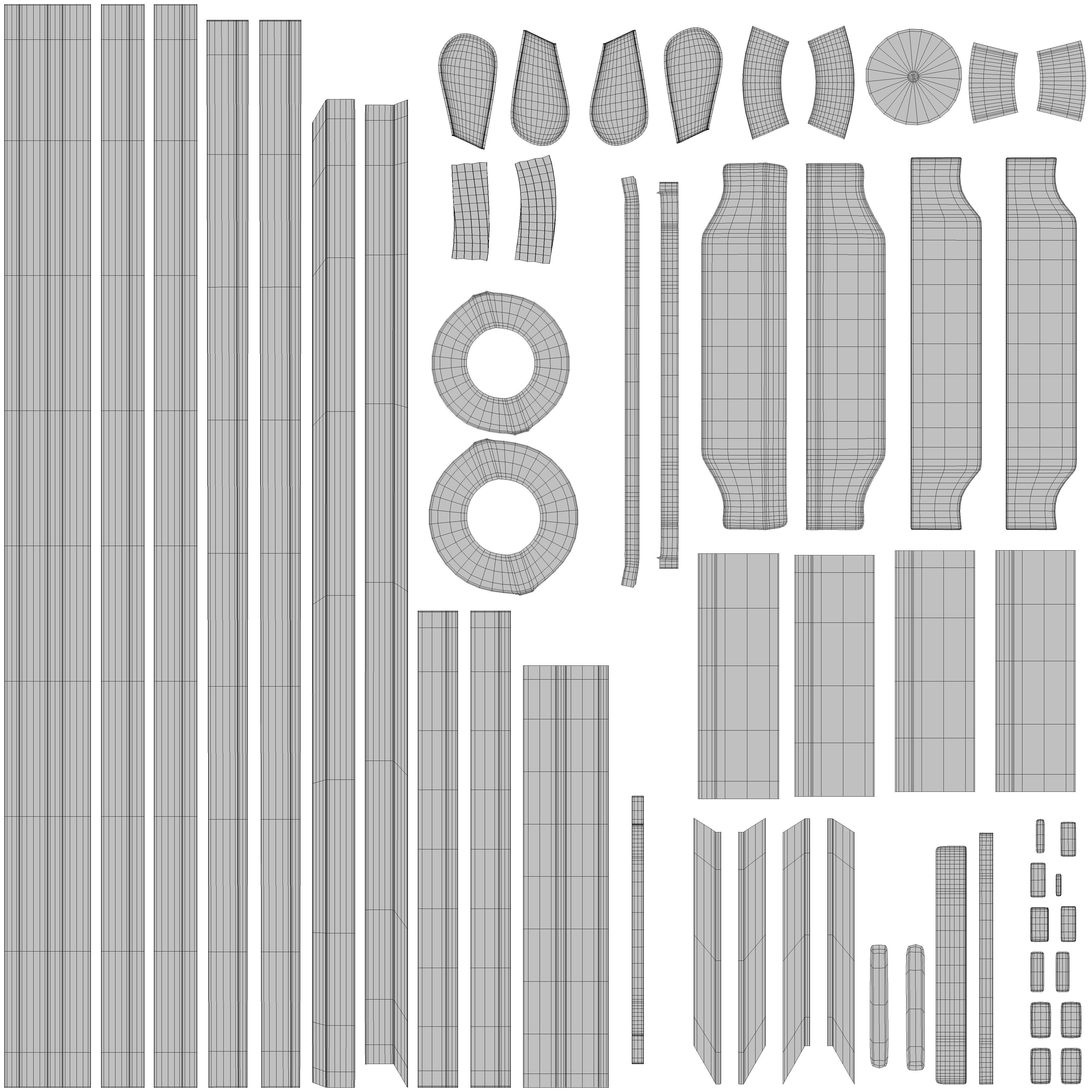 Easel PBR wooden 3D model_18