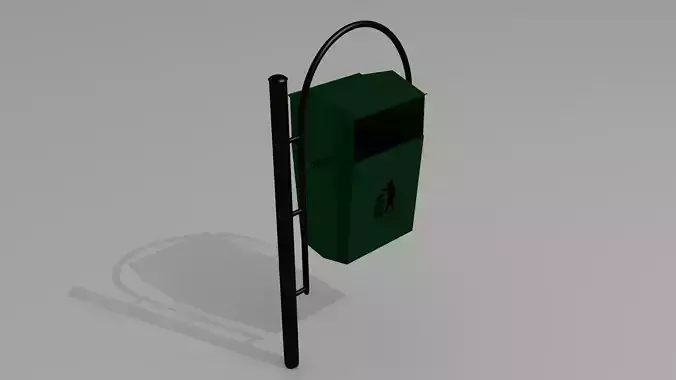 City garbage bin 3D model