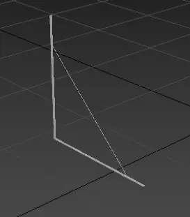 Angle triangle with line in middle Free 3D model
