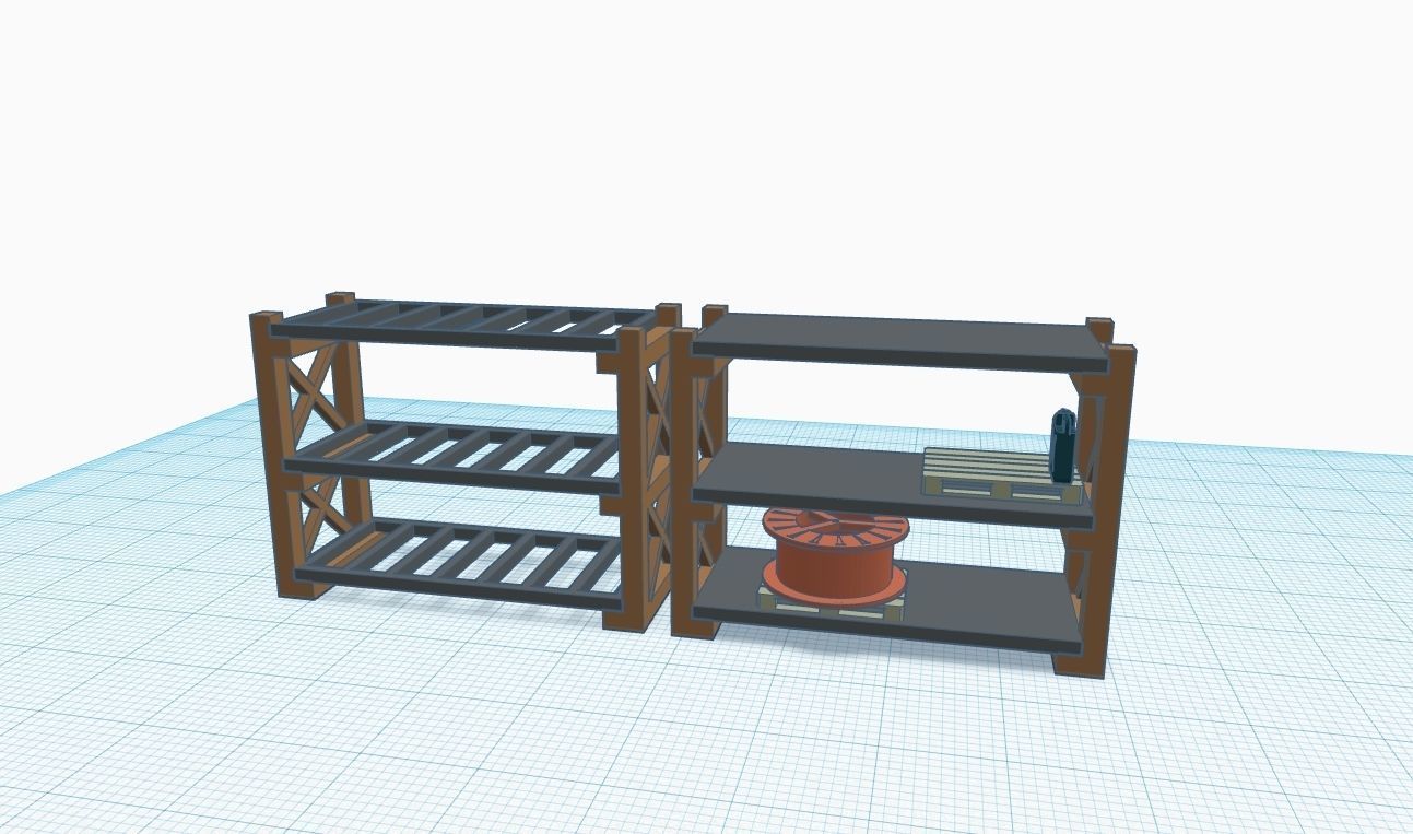 pallet systems support Scale h0 1-87 3D print model_1