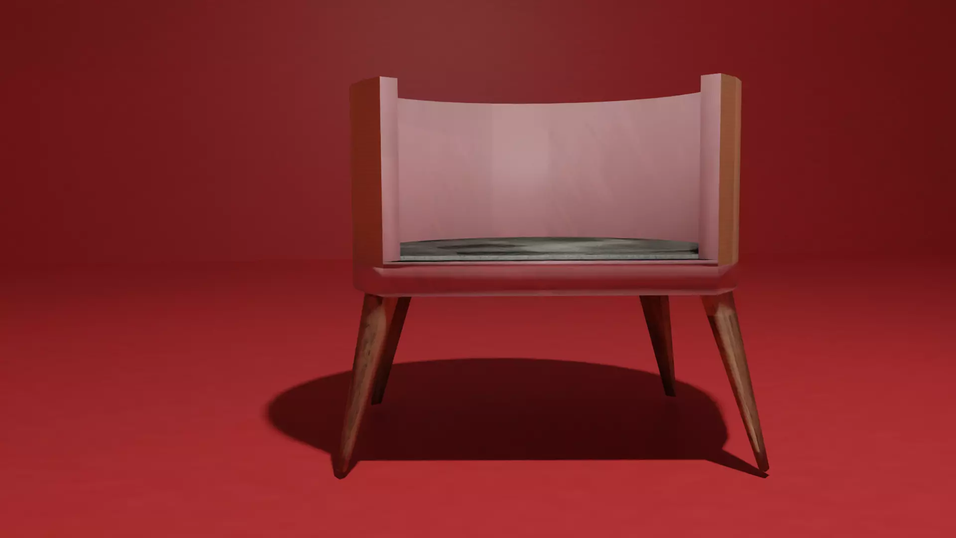 Stylish Modern Single person sofa with background 3D model_0