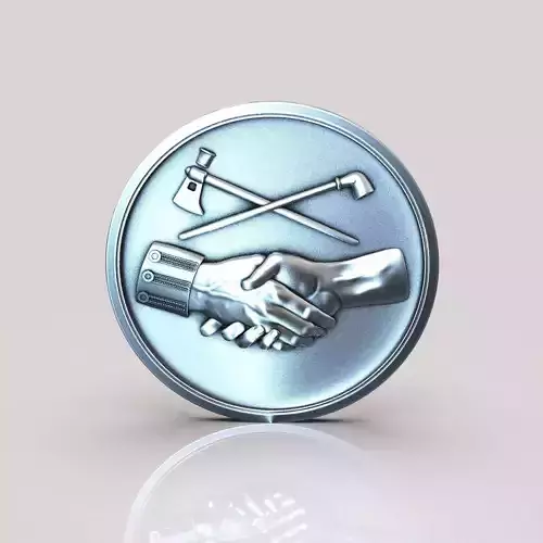 Peace Coin 3D print model