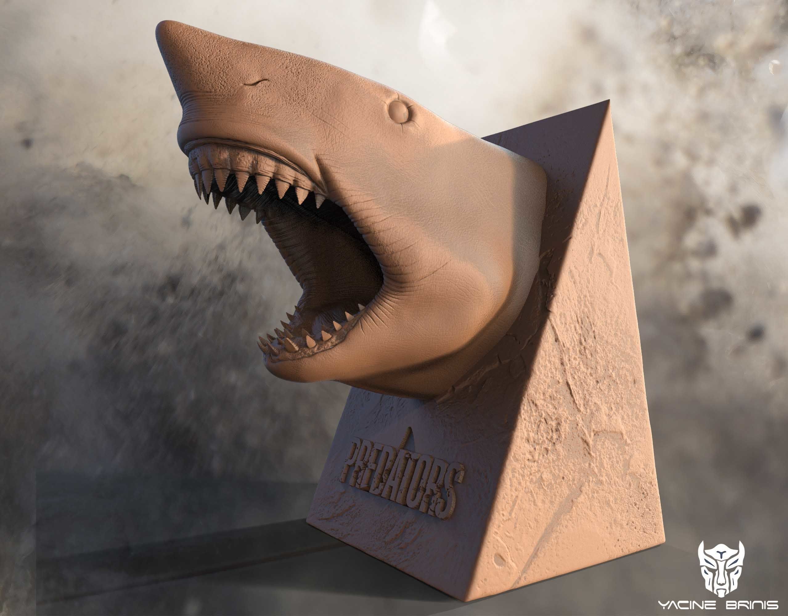 White Shark 3D Model 3D print model_5