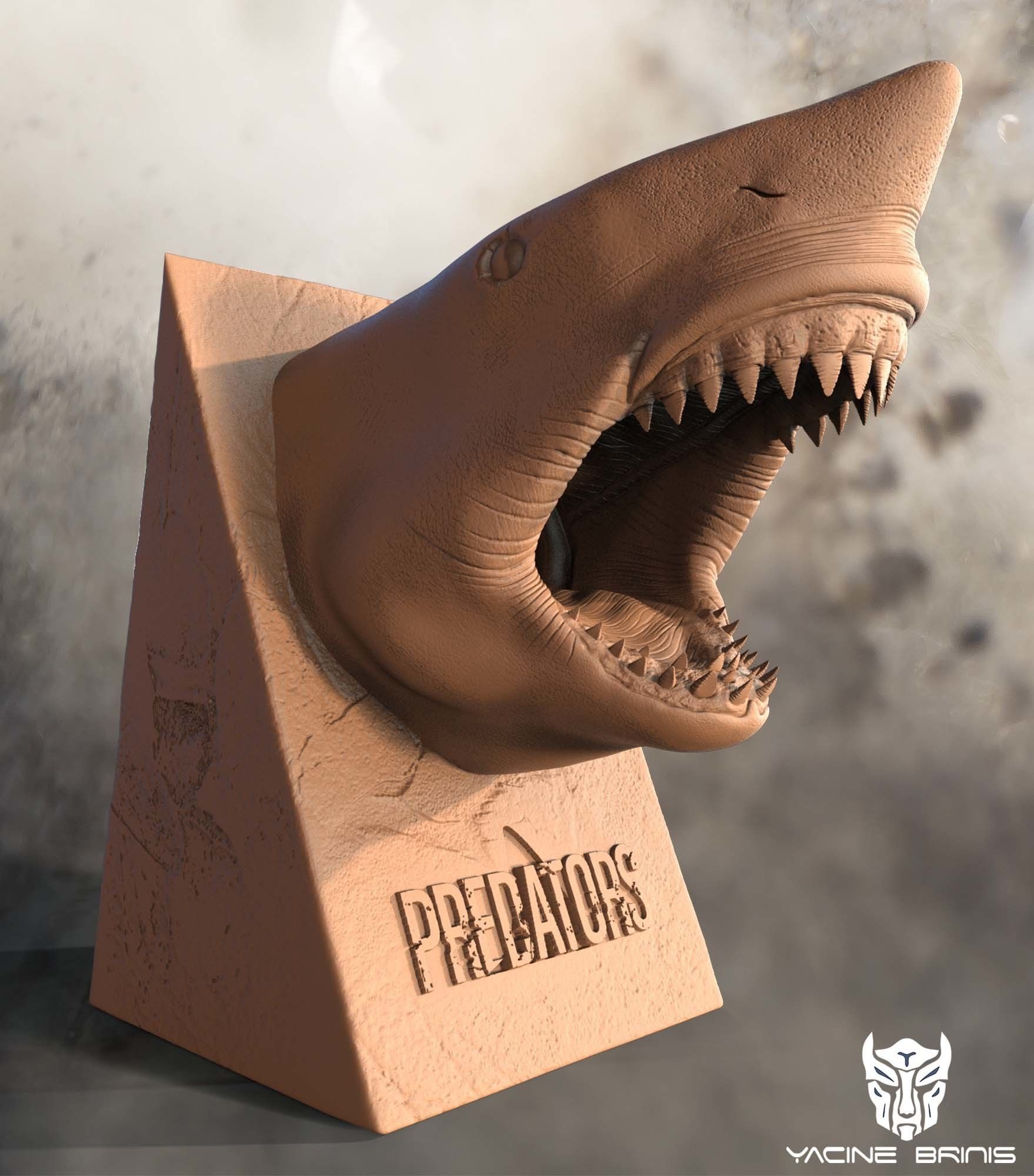 White Shark 3D Model 3D print model_8