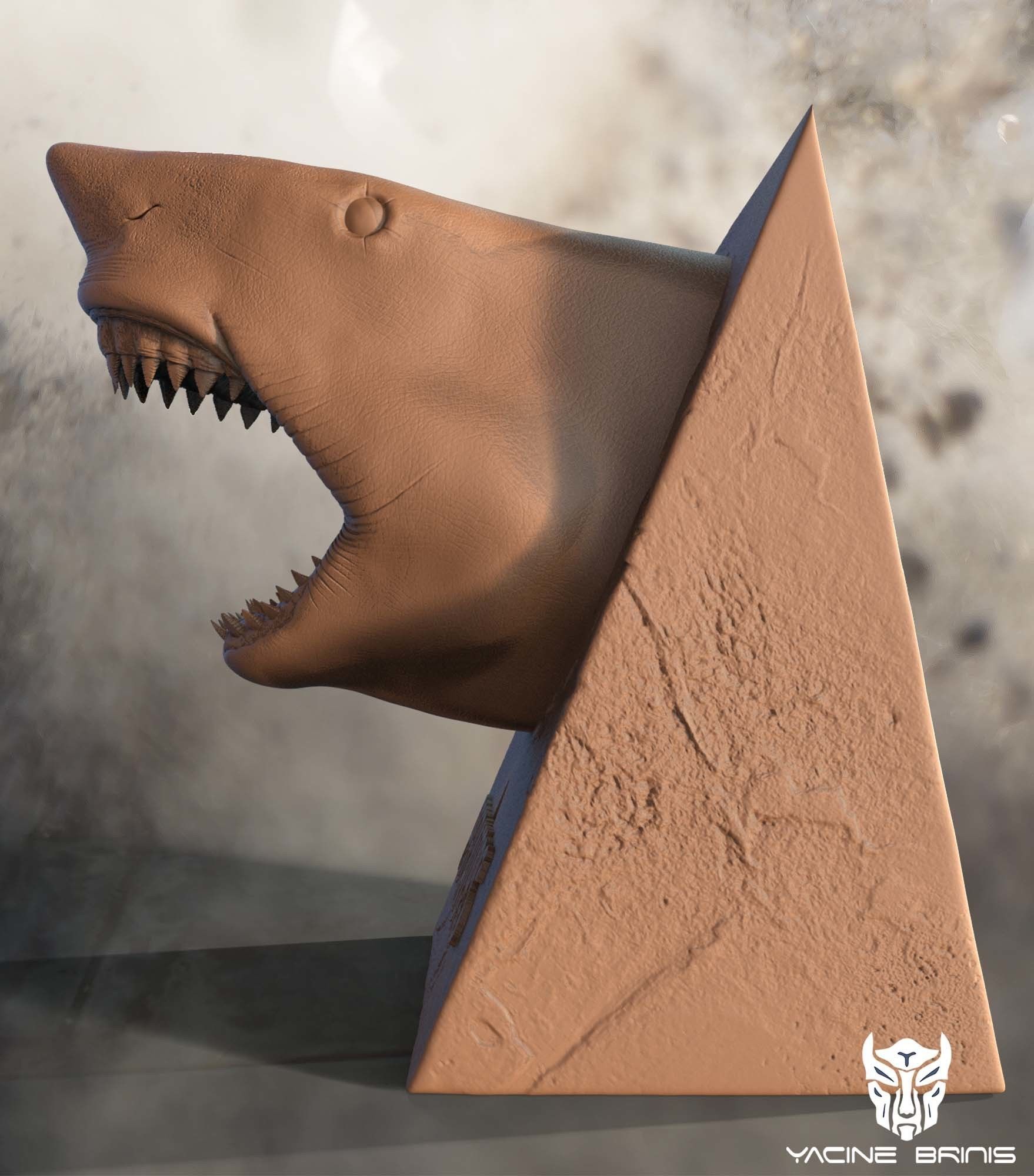 White Shark 3D Model 3D print model_7