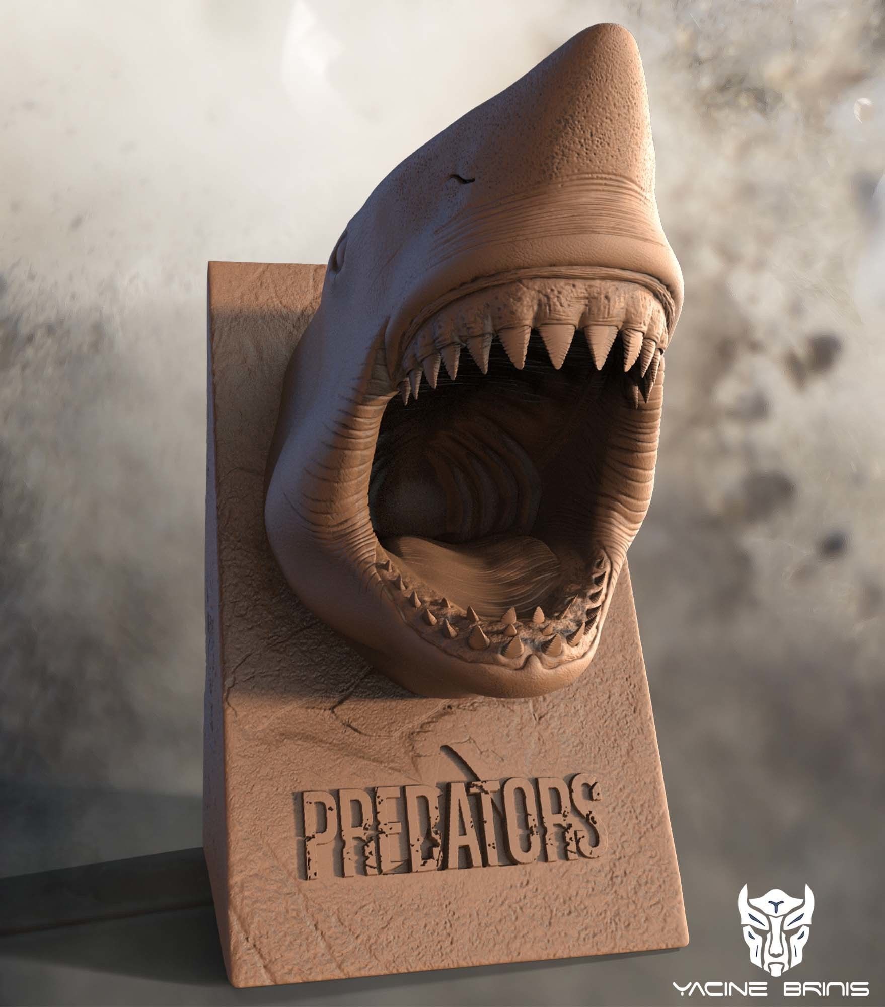 White Shark 3D Model 3D print model_9