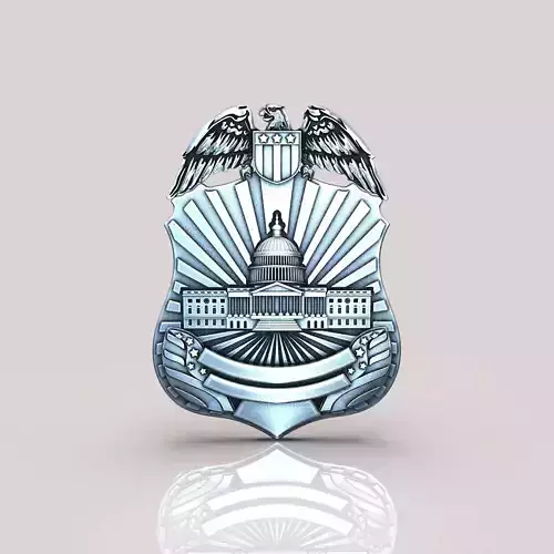 Police badge 3D print model