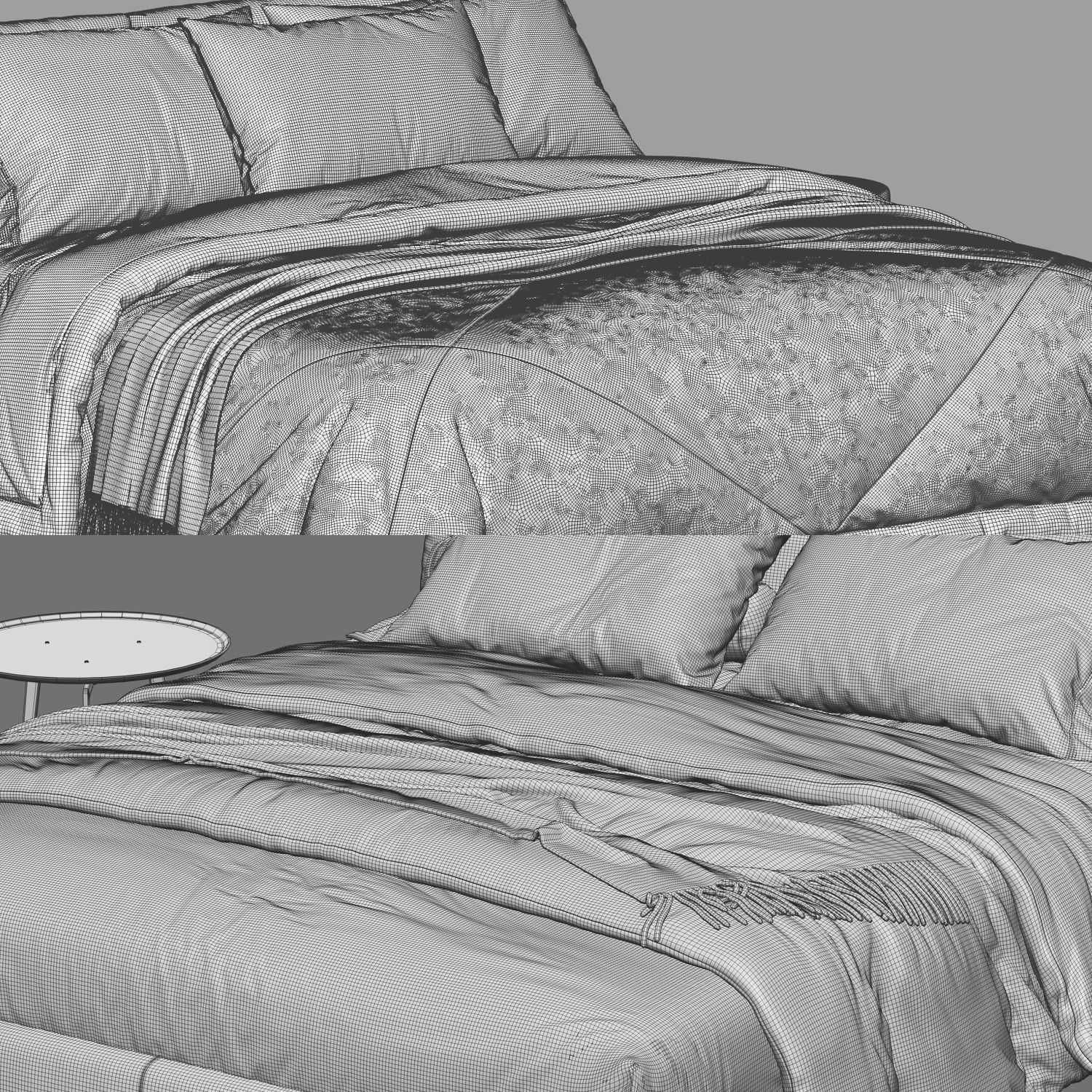 Flexform Newbridge Soft Bed 3D model_2