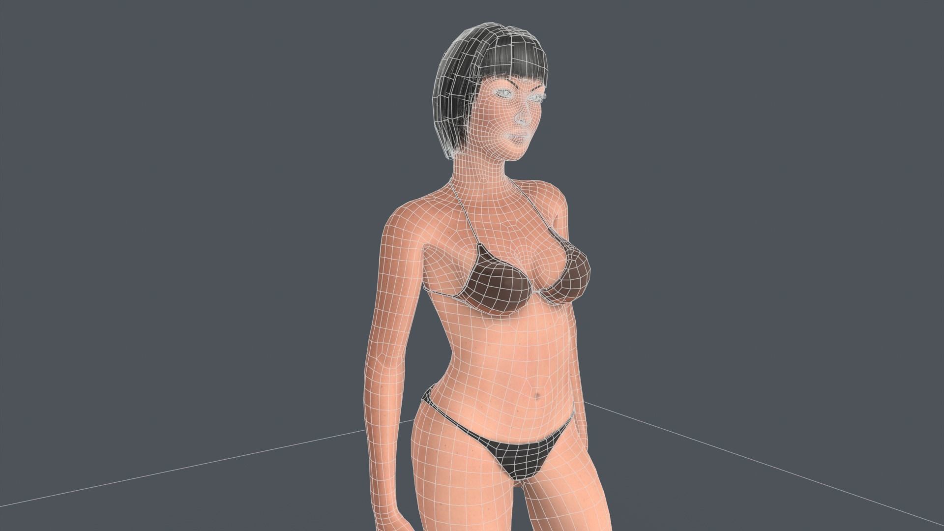Asena Female Character Rigged Low-poly 3D model_9