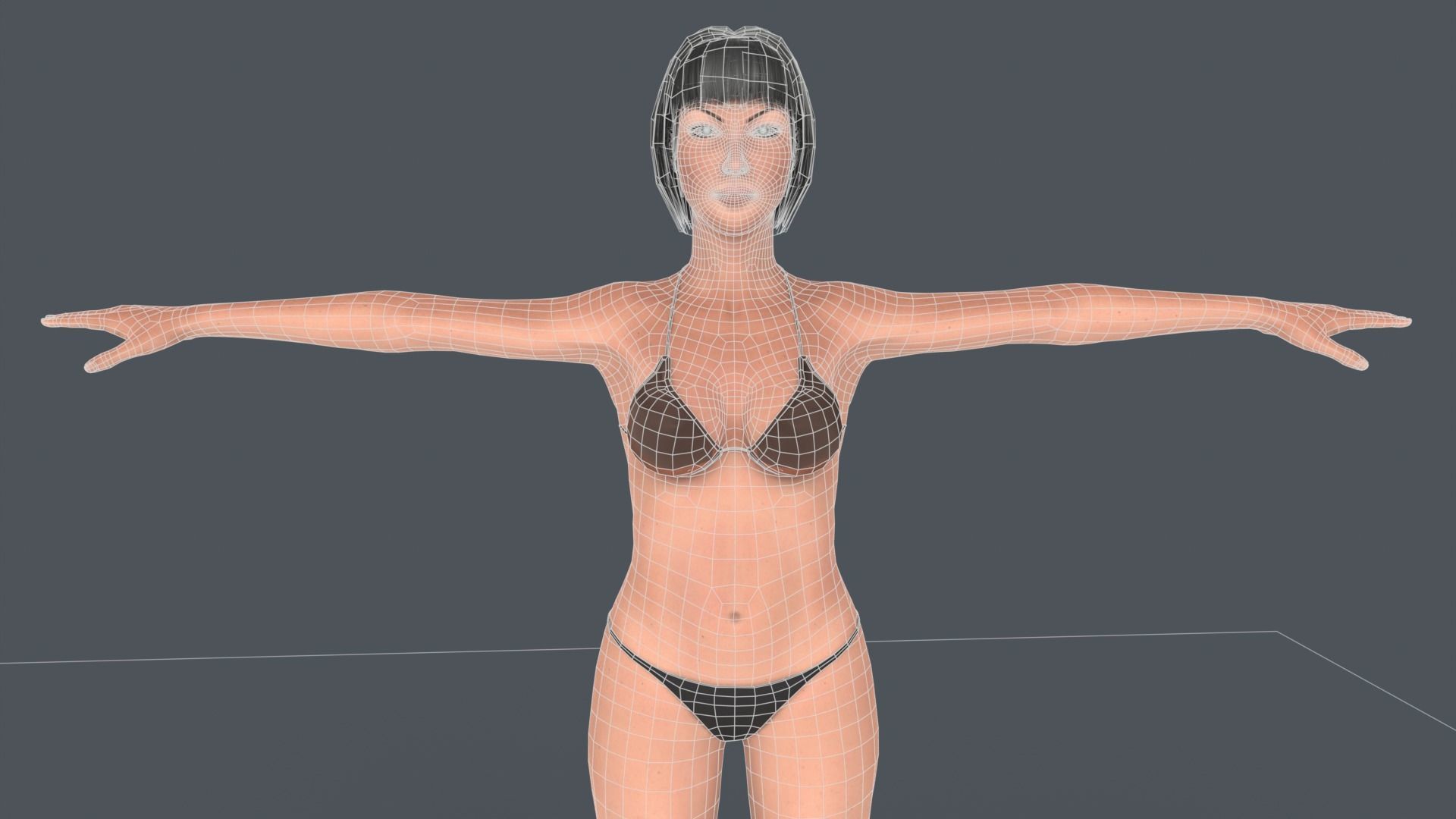 Asena Female Character Rigged Low-poly 3D model_8