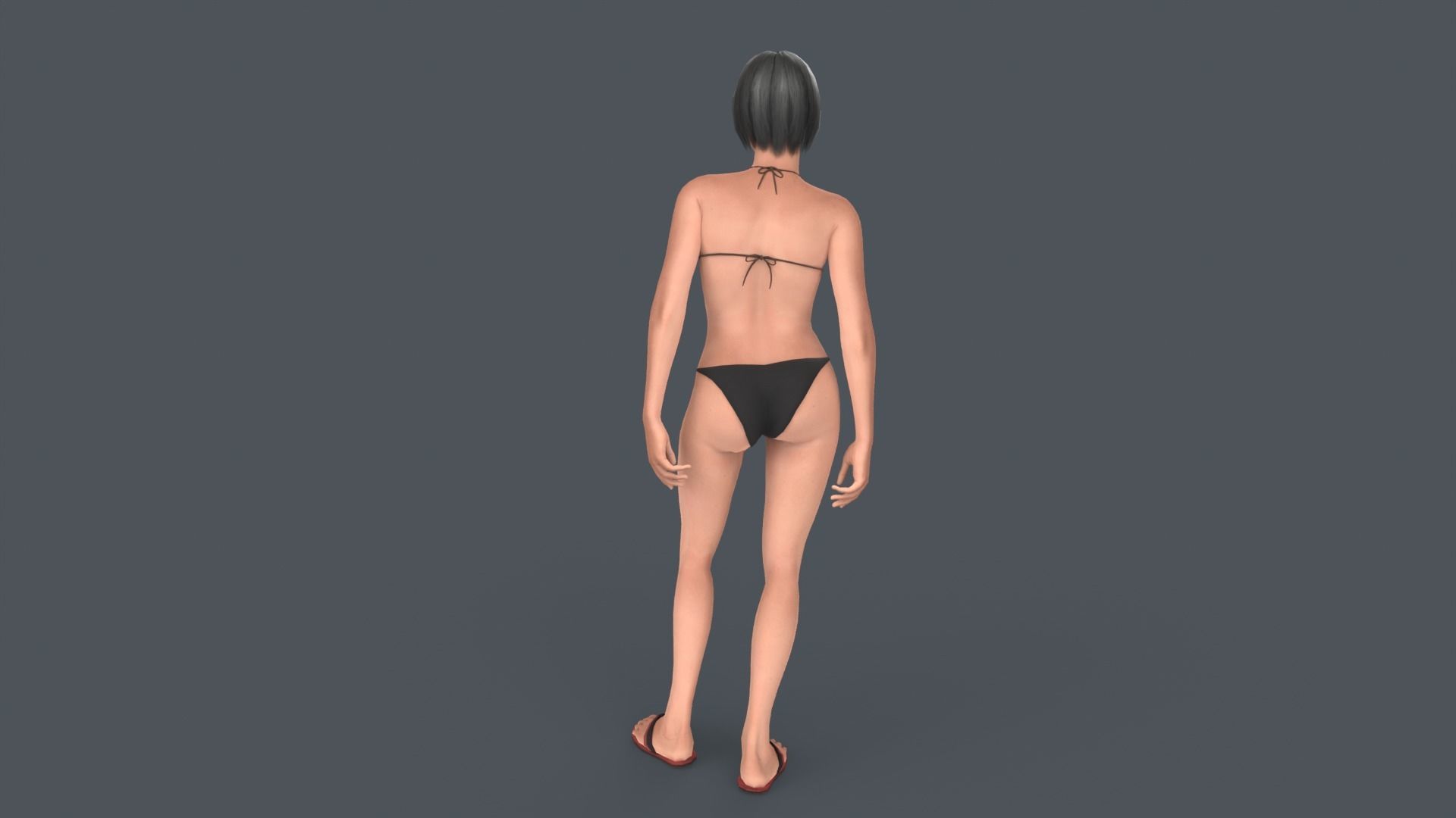 Asena Female Character Rigged Low-poly 3D model_3