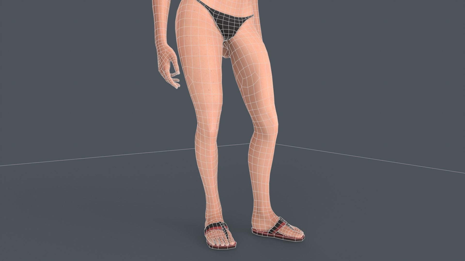 Asena Female Character Rigged Low-poly 3D model_10