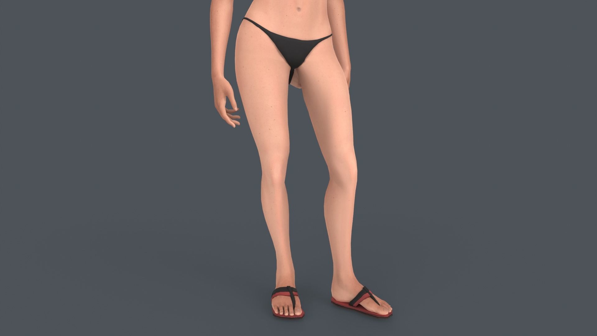 Asena Female Character Rigged Low-poly 3D model_6