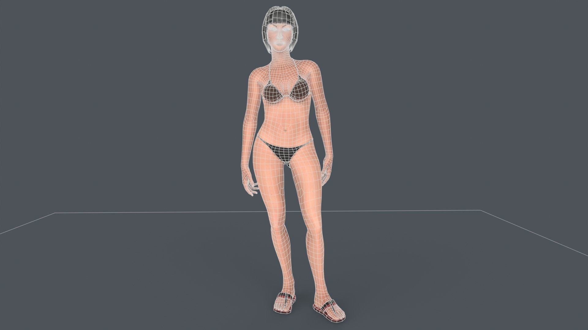Asena Female Character Rigged Low-poly 3D model_11