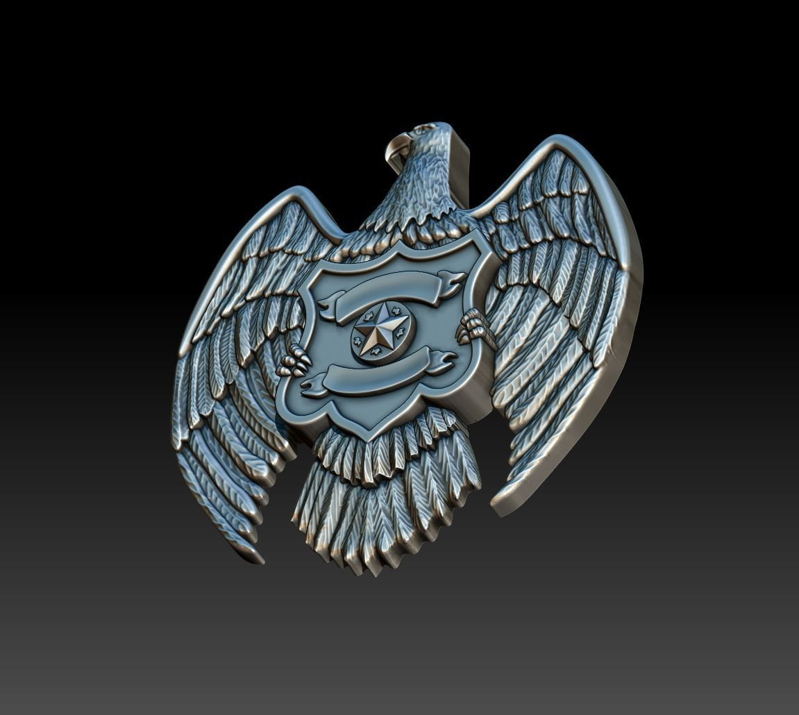 Texas eagle 3D print model_4