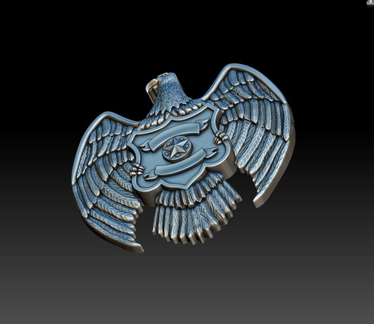 Texas eagle 3D print model_7