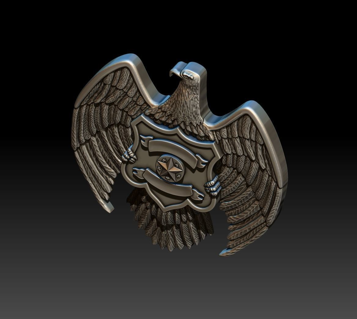 Texas eagle 3D print model_5