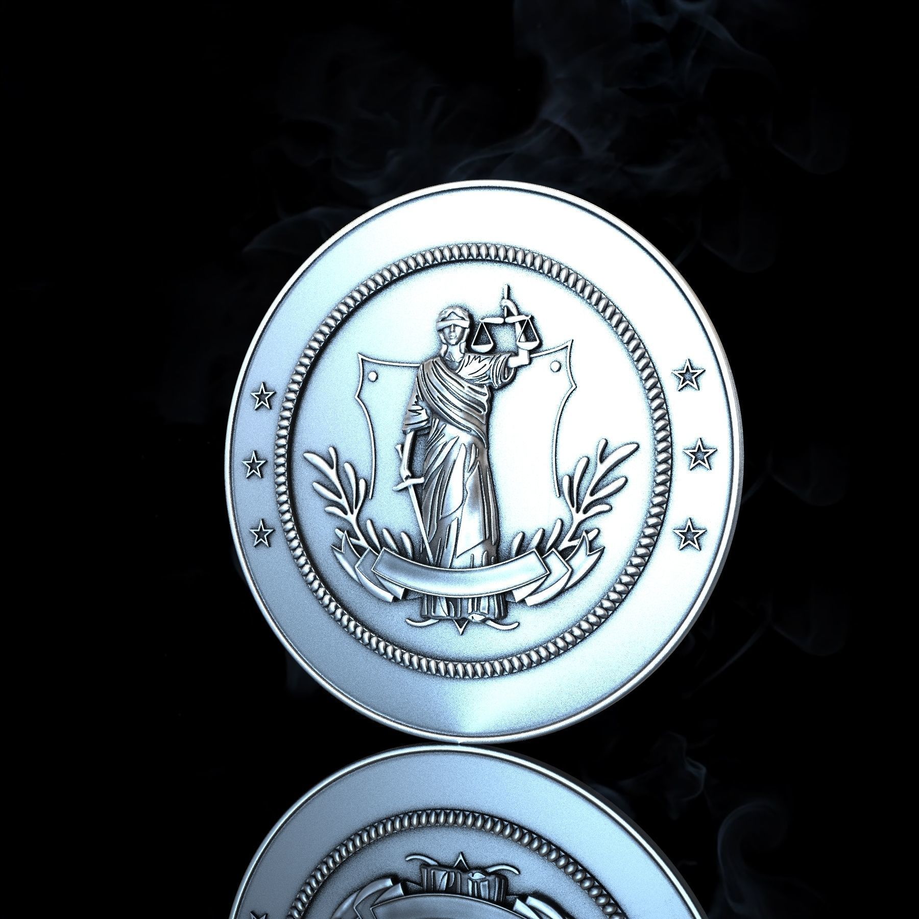 United States District Court seal 3D print model_3