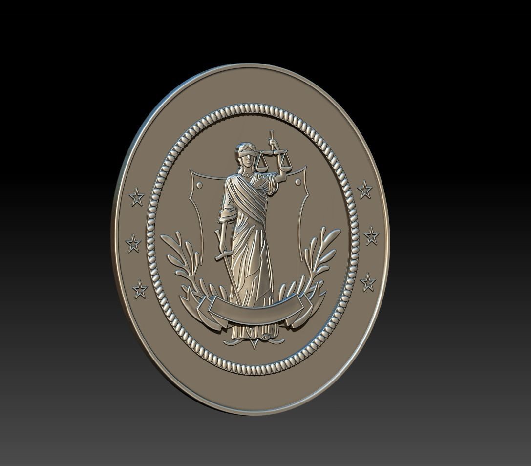 United States District Court seal 3D print model_7