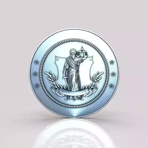 United States District Court seal 3D print model United States District Court seal 3D print model