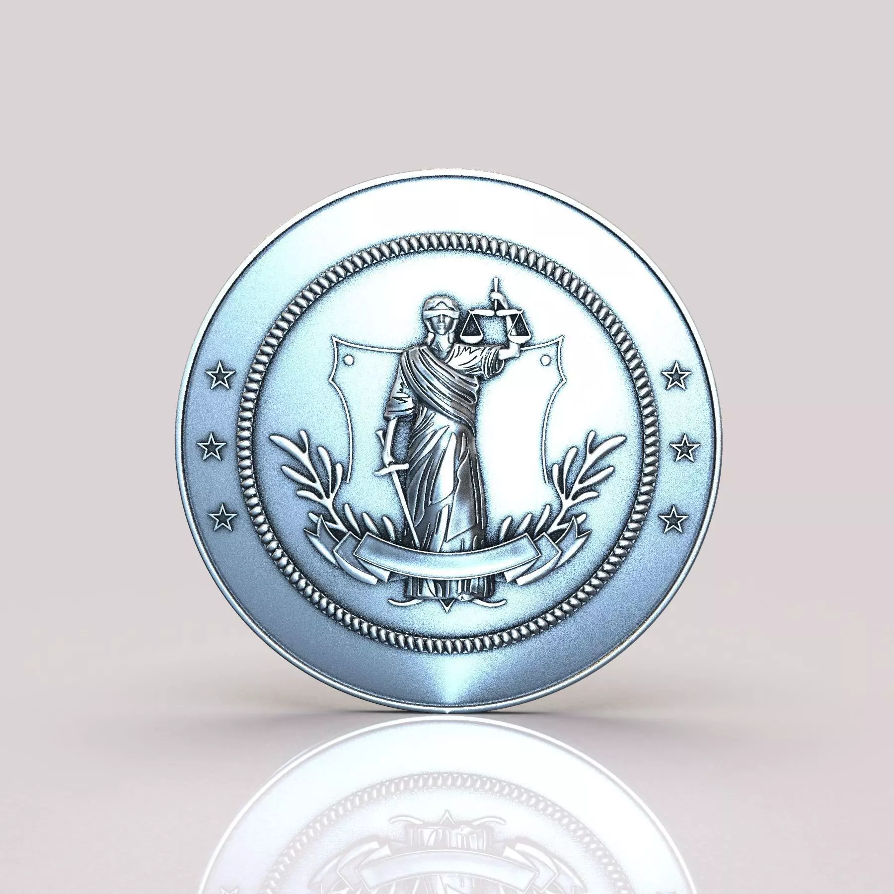 United States District Court seal 3D print model_0