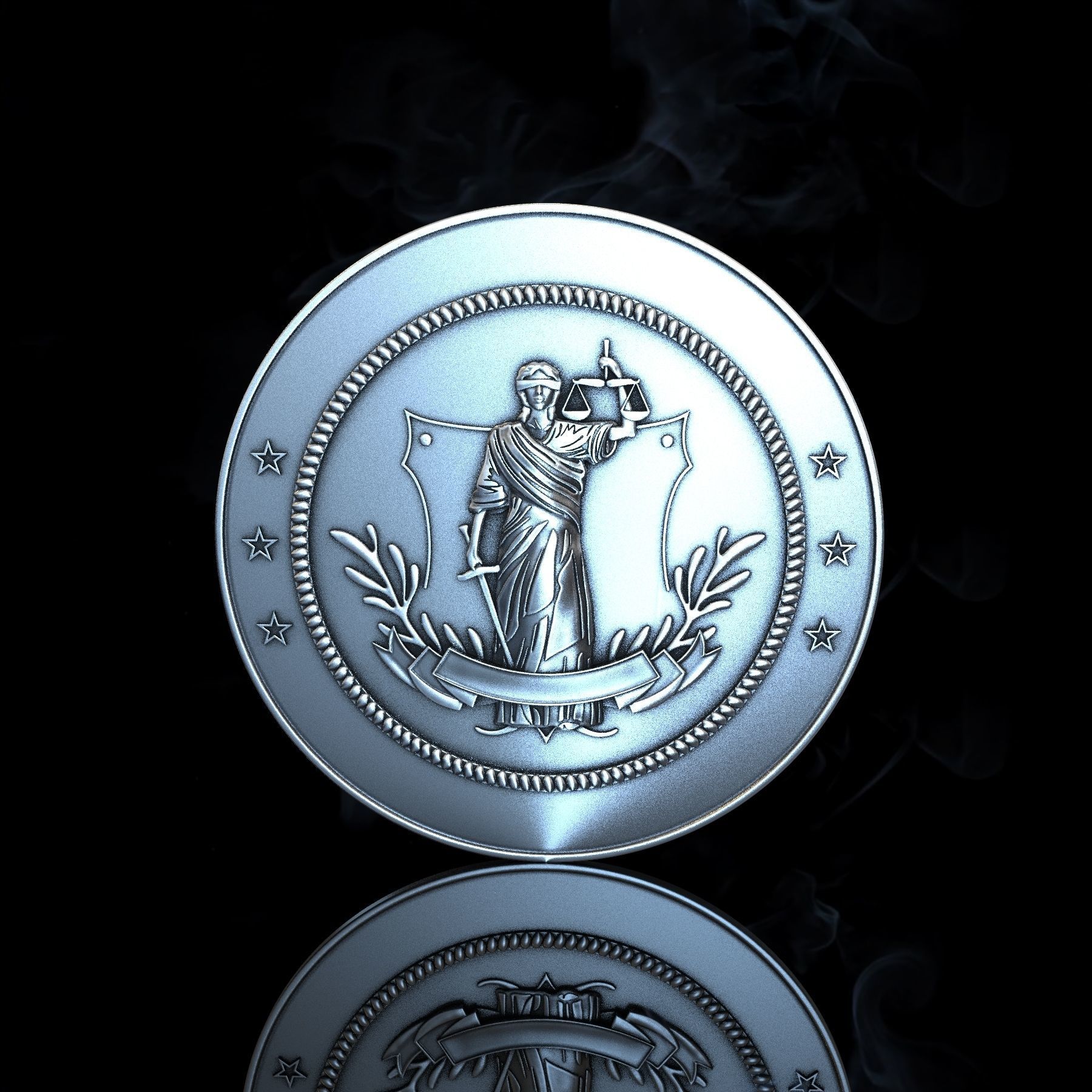 United States District Court seal 3D print model_2