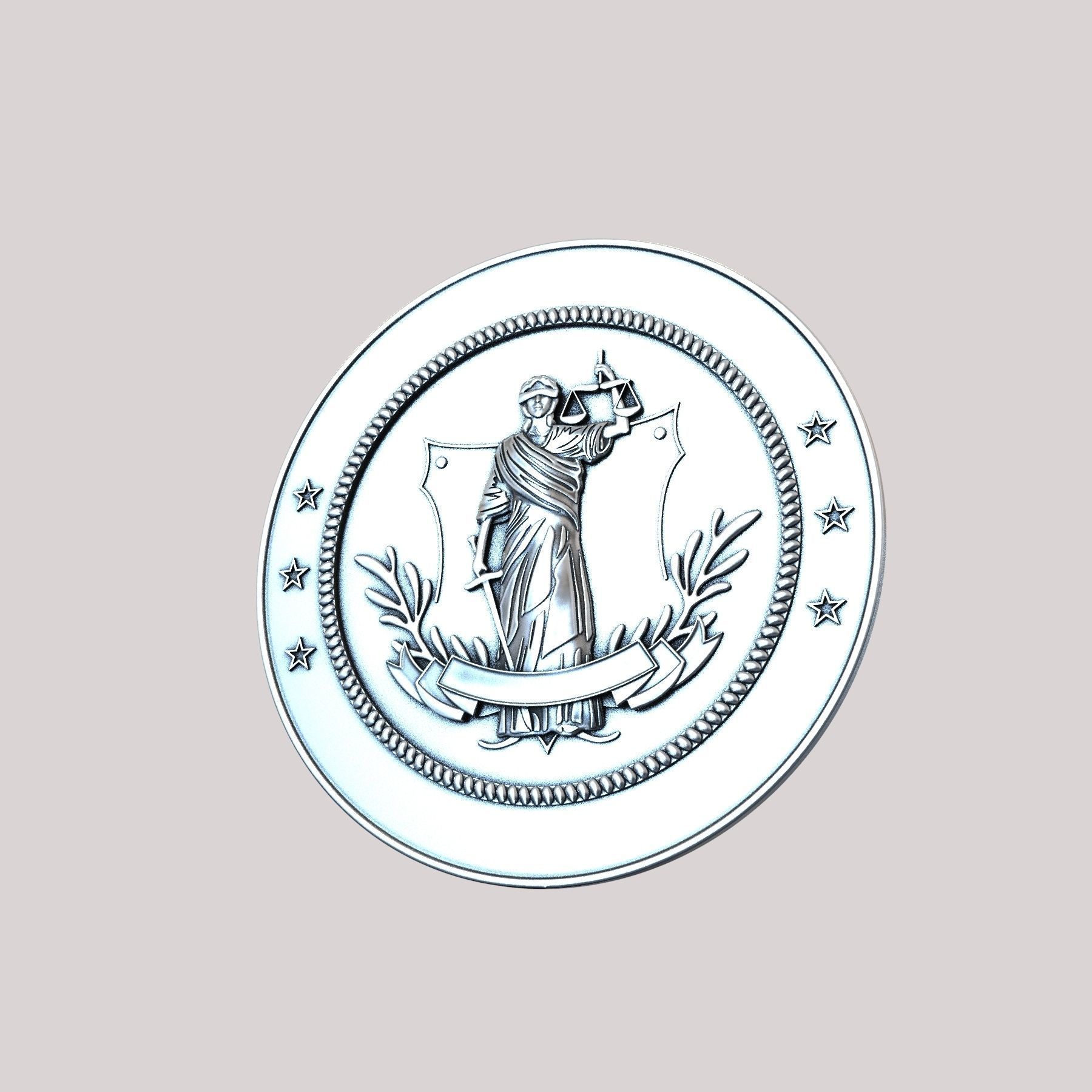 United States District Court seal 3D print model_1