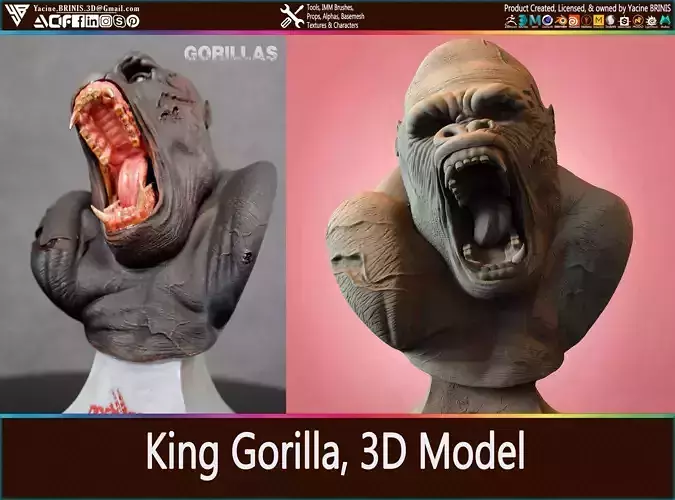 King Gorilla 3D Model