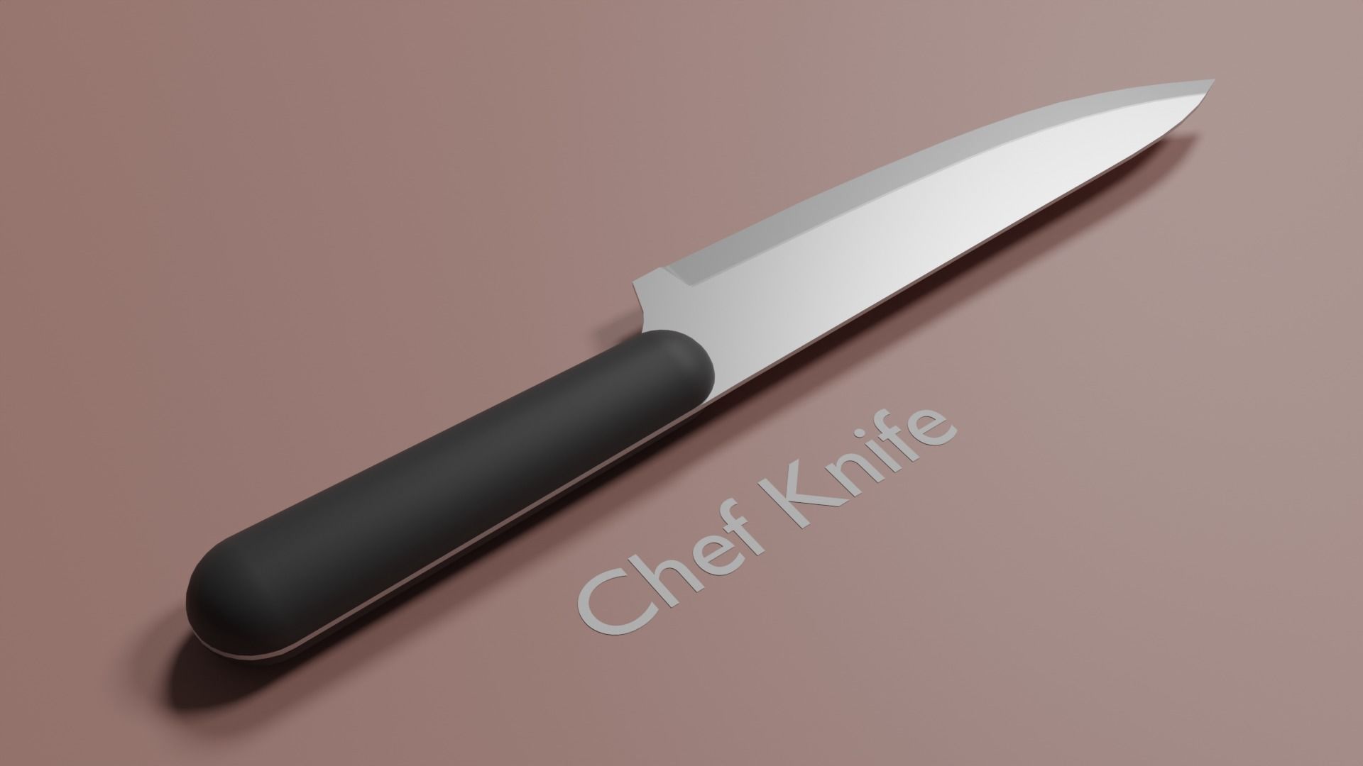 Kitchen Knife Set Low-poly 3D model_4
