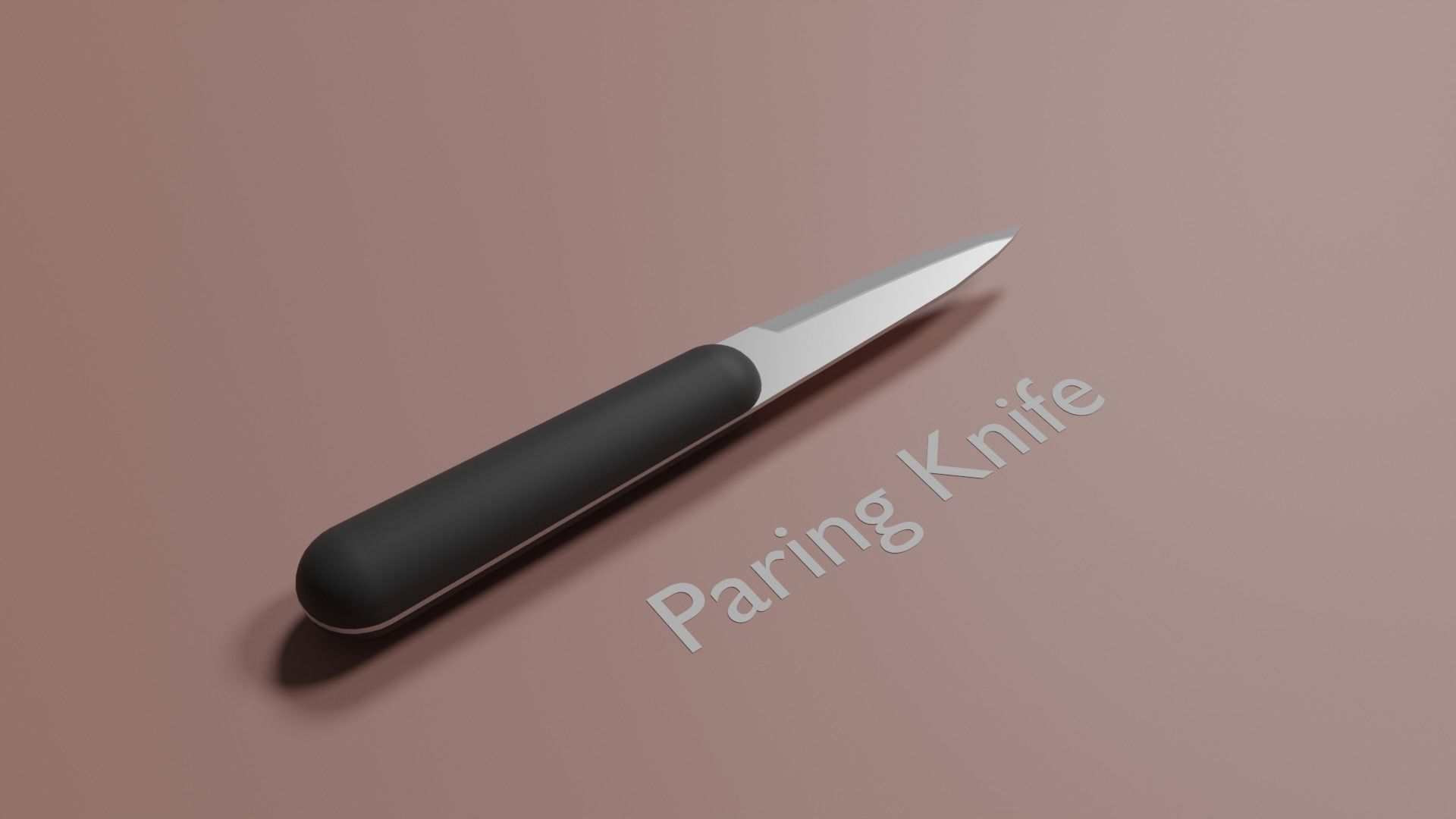 Kitchen Knife Set Low-poly 3D model_10